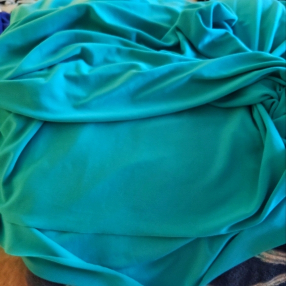 MAGICSUIT LAYERED TEAL FULL BRA TANKINI TOP SIZE 8 NWOT SIDE TIE RESORT VACATION - Picture 5 of 7